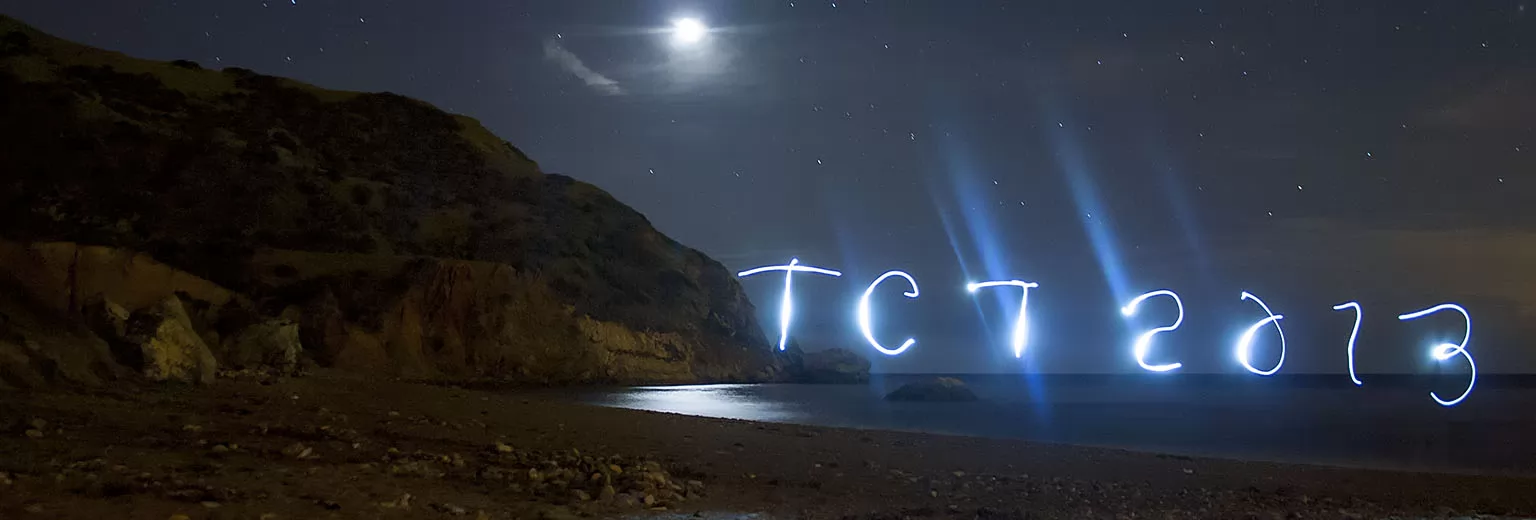 My clumsy light-painting with the Led Lenser on the Trans Catalina Trail