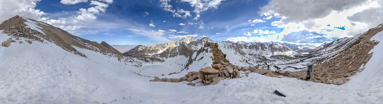 360° panorama from top of Kearsarge Pass.