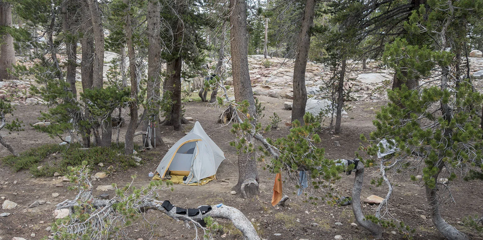 Our campsite at Lower Ottoway Lake