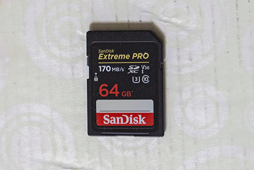 Lost 64-gig Sandisk card