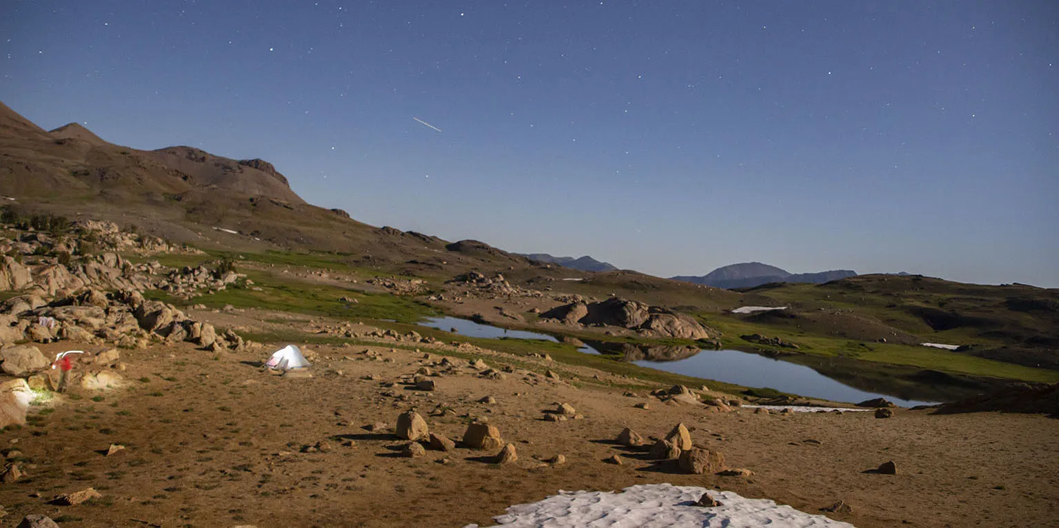 ...then the view north-east (our camp and High Emigrant Lake)