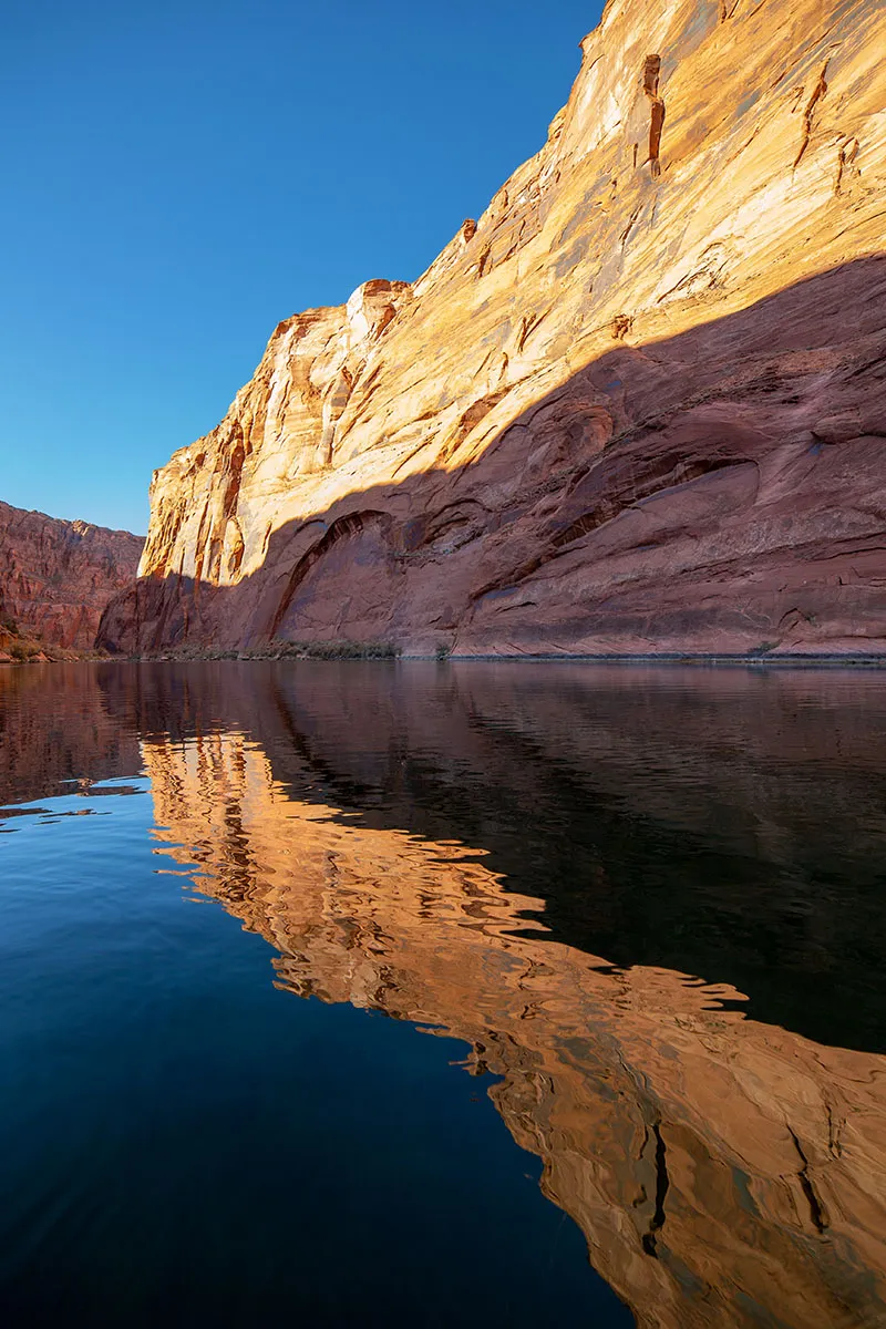 A "typical"shot of the Colorado River downstream from Glen Canyon Dam