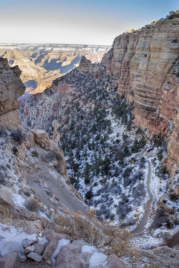 The trail just below the South Kaibab TH