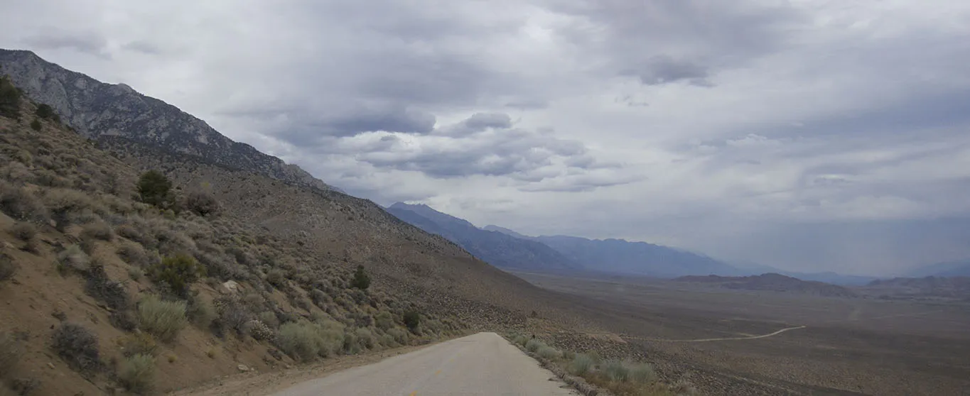 On Horseshoe Meadows Road down towards Alabama Hills and Lone Pine