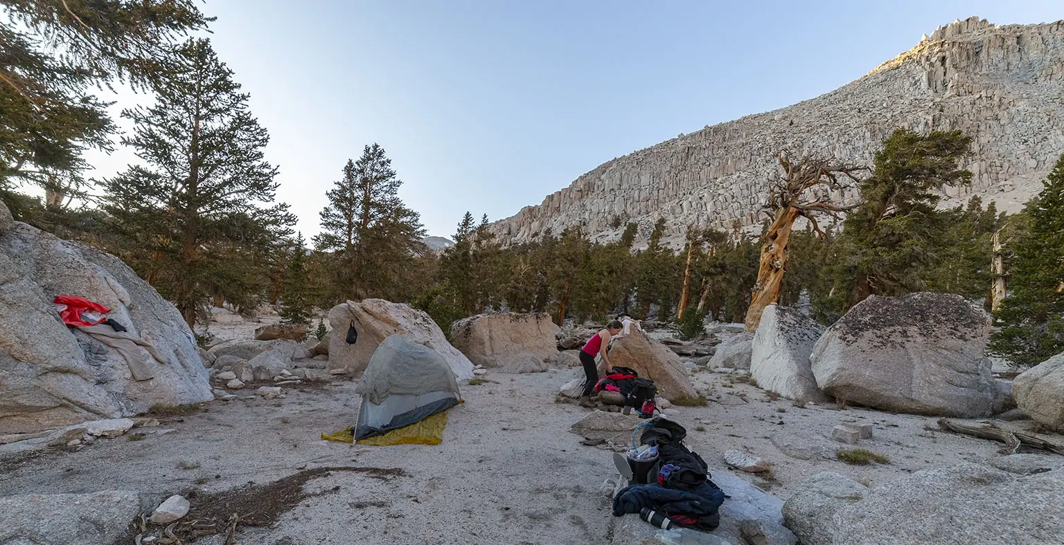 Our camp near Upper Soldier Lake