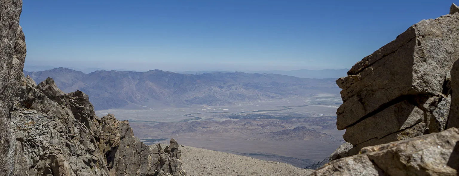 Looking out the window to the Owens Valley