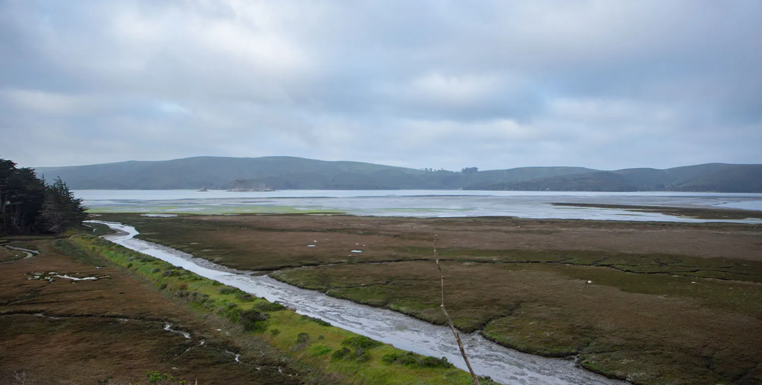 First view of Tomales Bay when approaching from the north