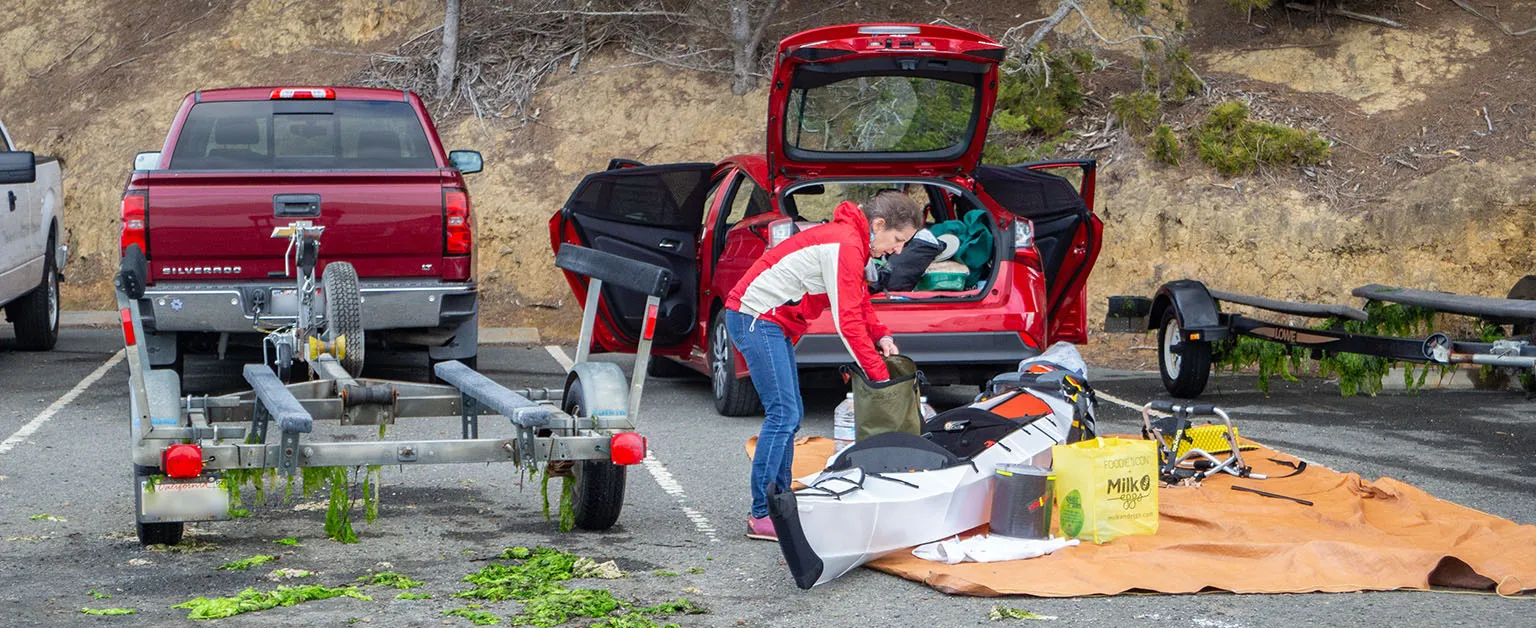 Packing the dry bags