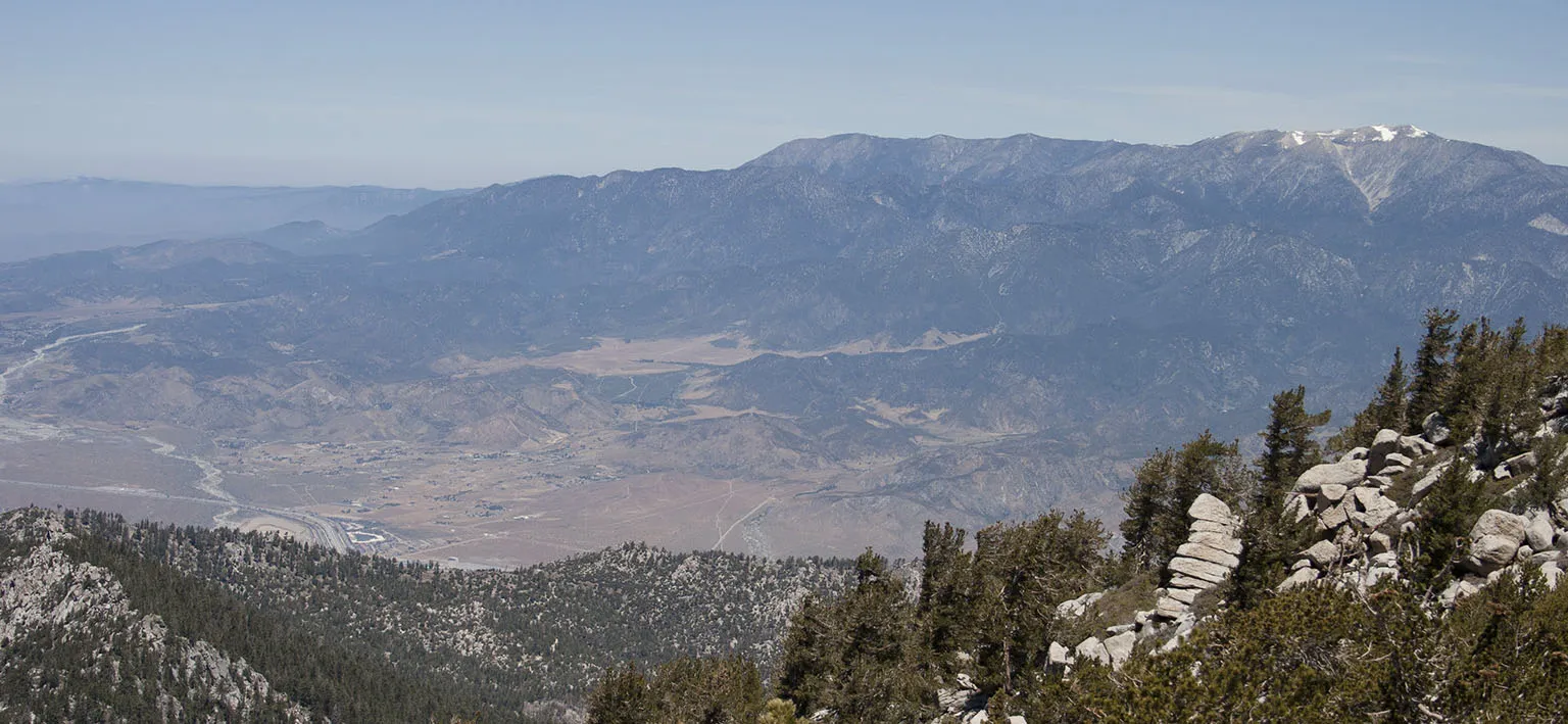 Mt. San Gorgonio and the valley from Mt. San Jacinto