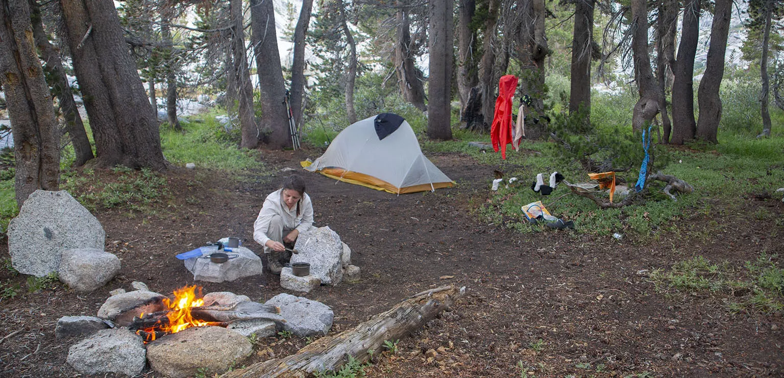 The camp at Big Bird Lake